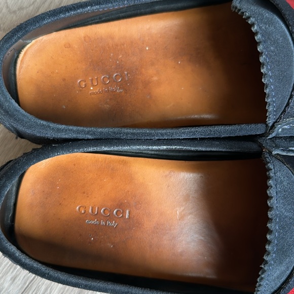 GUCCI Web Accent Suede Drivers - Picture 2 of 8